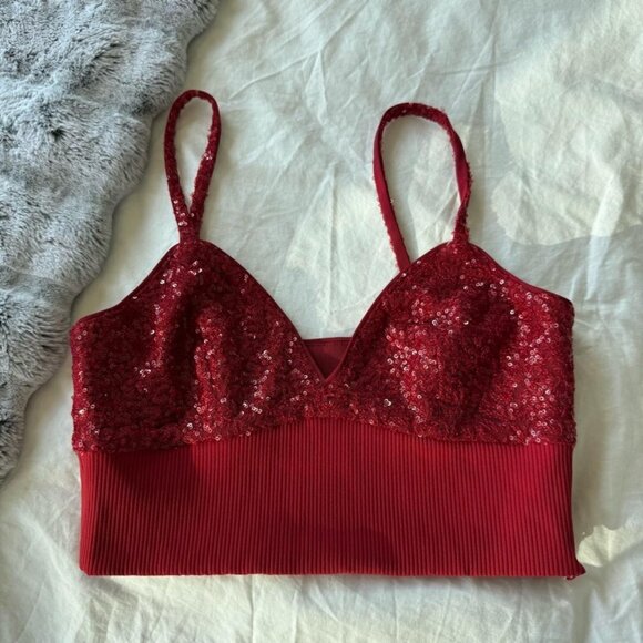 Susana Monaco Red Sequin Camisole - Picture 4 of 6
